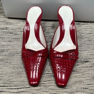 Giannibini red leather pumps size 8